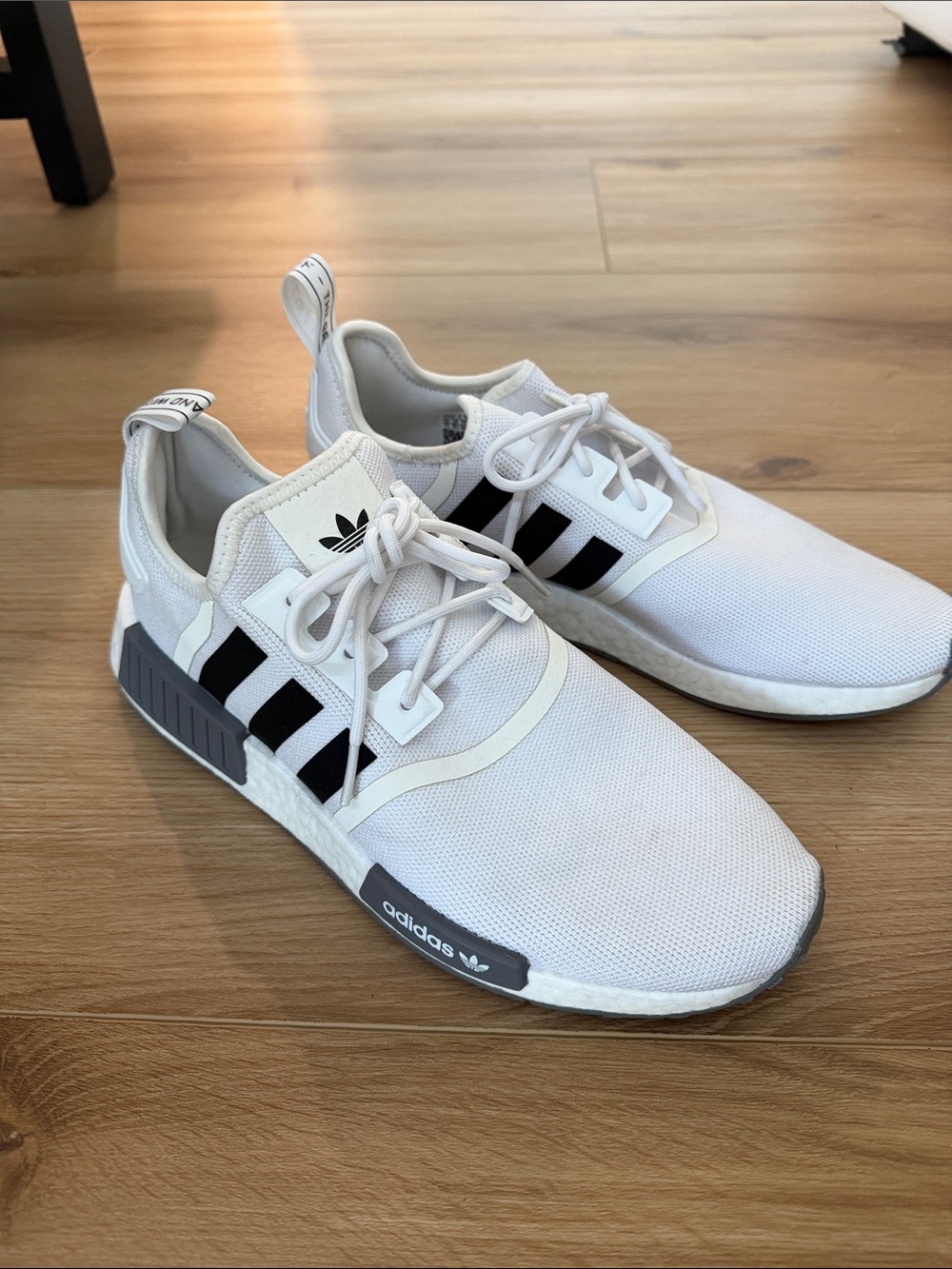 adidas White and Black Men's Sneaker - Low Top Athletic Shoes